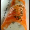 Aperitiv cu somon afumat - Sushi cu somon afumat si branza