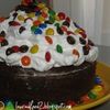 Chec cu frisca si bomboane M&Ms 