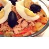 Salata de legume coapte cu ton (Mechouia)