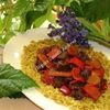 Vita picanta cu vin rosu si garnitura de orez curry 