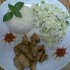 PIEPT DE PUI CU SOYA SI SUC DE RODII 