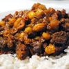 Curry de vita cu stafide si mere 