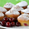 Briose cu visine, cirese, afine  reteta muffins cu fructe