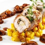 Friptura de porc cu nuca, alune si fistic