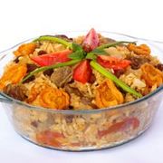 Pilaf turcesc cu carne de miel si stafide