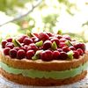 Tort racoros cu cirese si mousse de menta