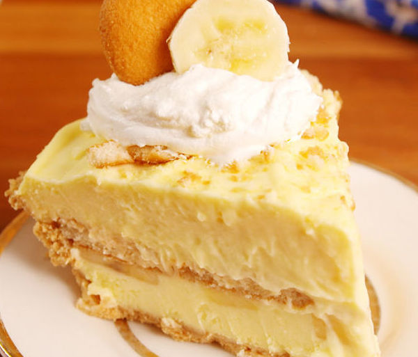 Cel mai bun cheesecake fără coacere cu banane și budincă